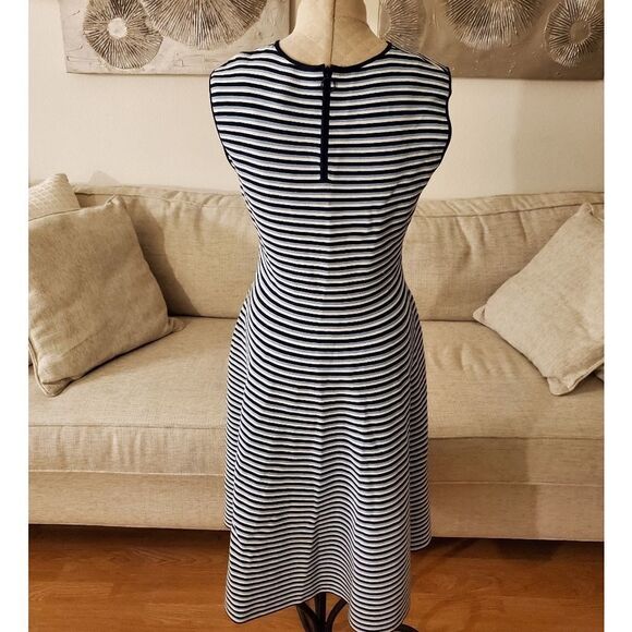 Akris Punto Stripe Fit & Flare Sweater Dress - Picture 9 of 16